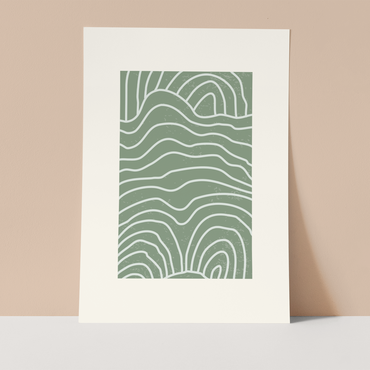 Minimalist Green 2 Wall print