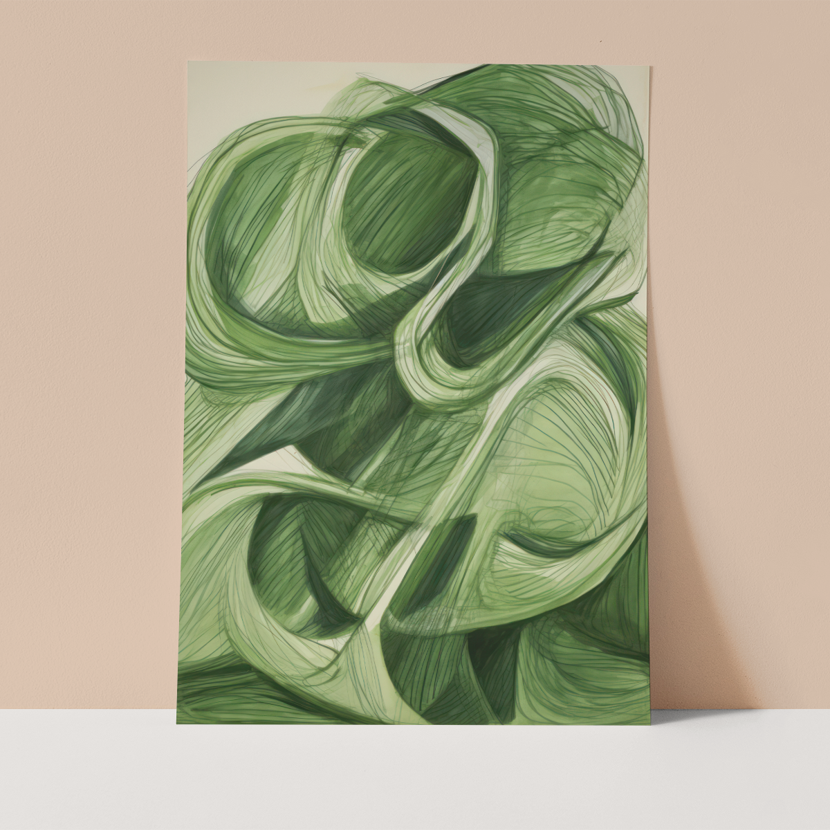Green Abstract Wall print