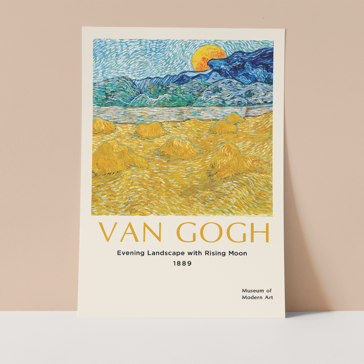 Vincent Van Gogh Evening Landscape Wall print