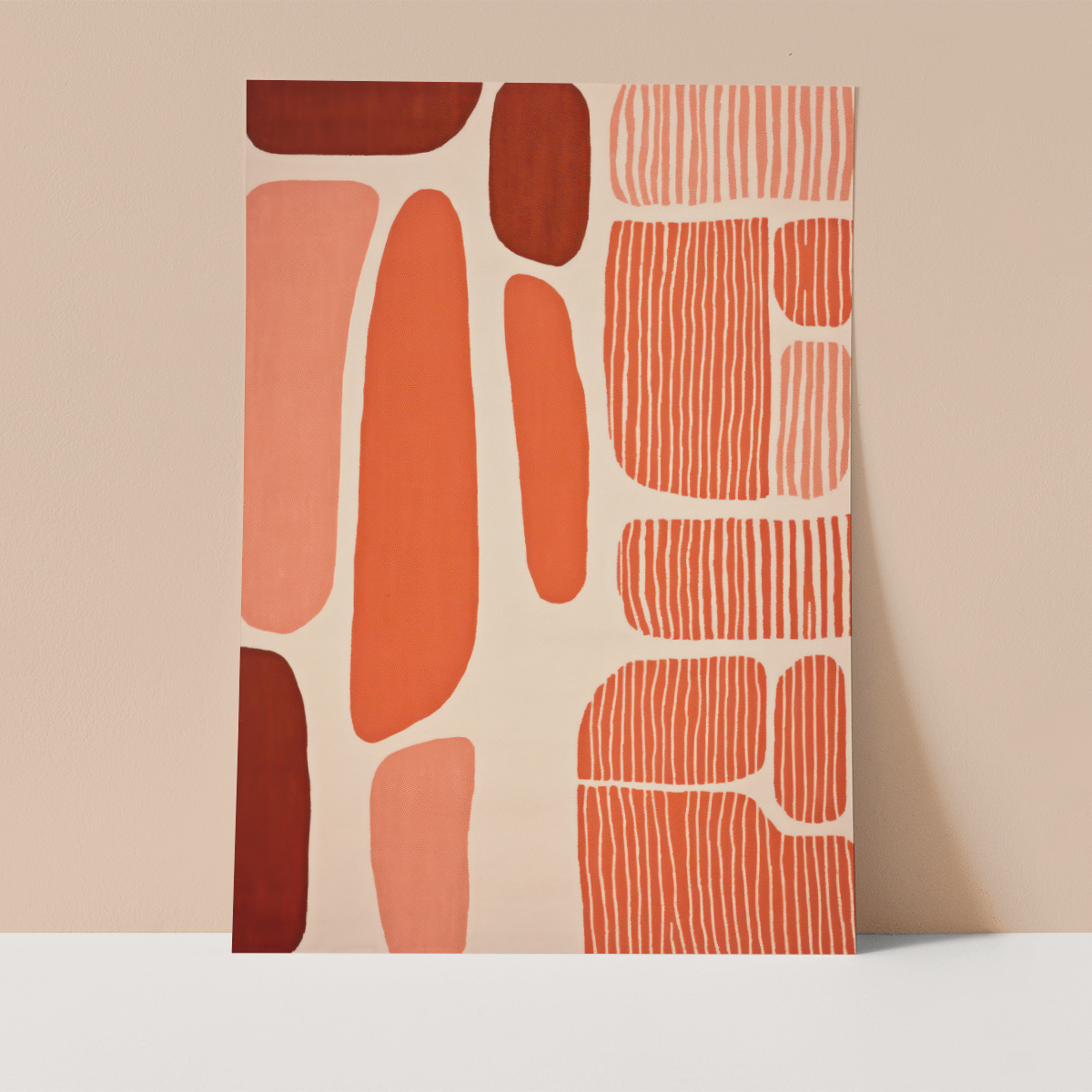 Orange Shades Wall print