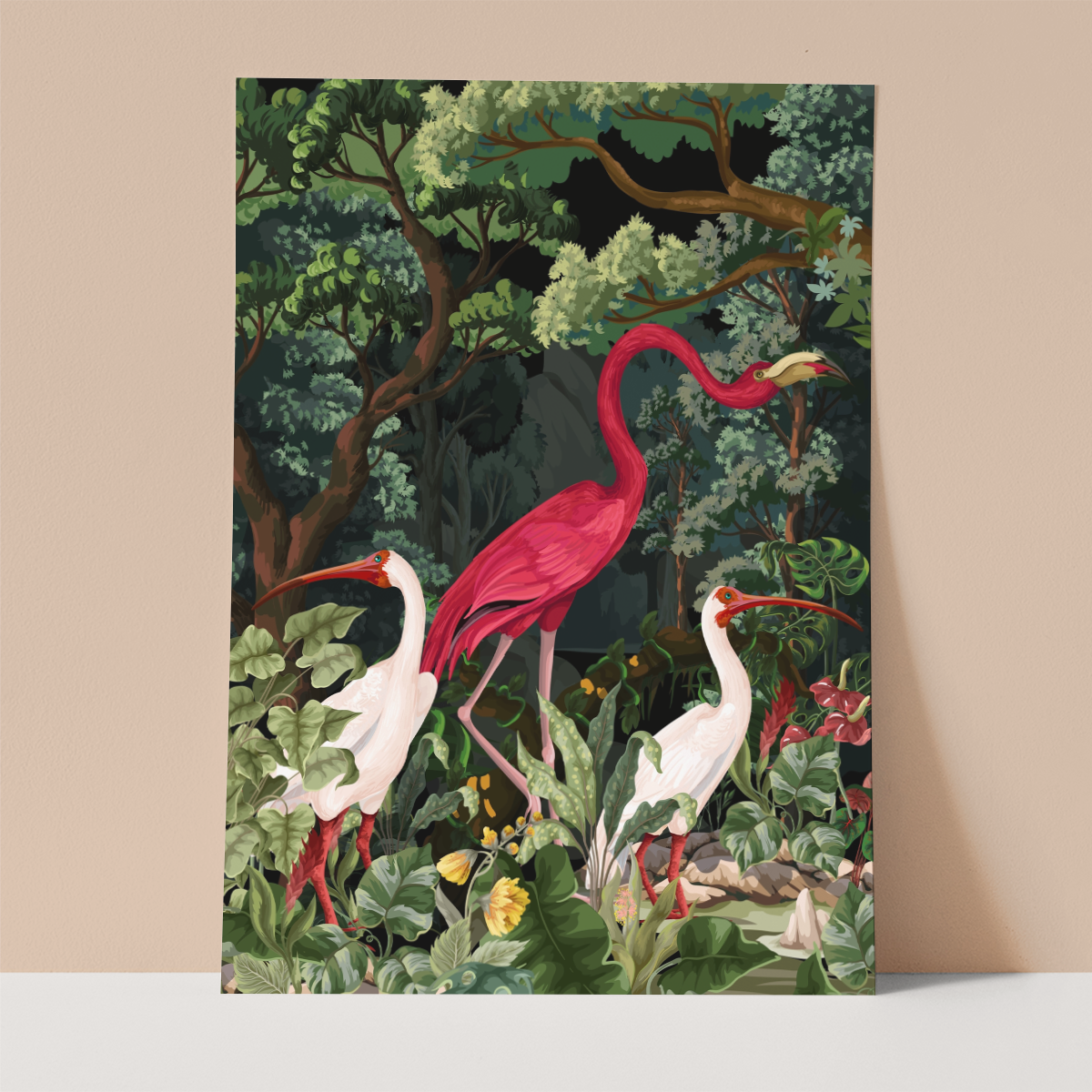 Birds in Jungle Wall print