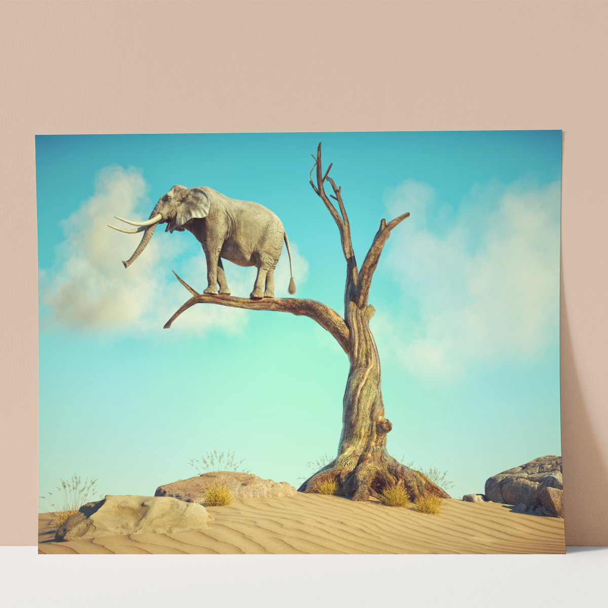 Surreal Elephant Wall print