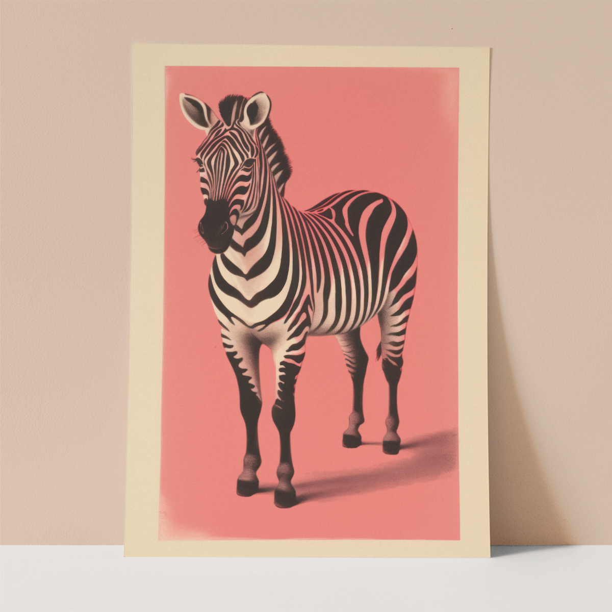 Pink Zebra Wall print