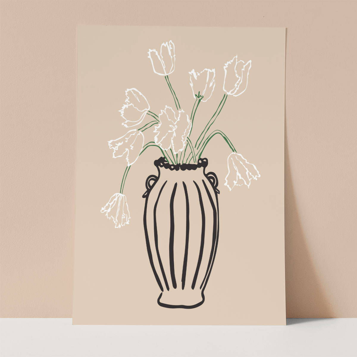 Hand Drawn Floral Wall print