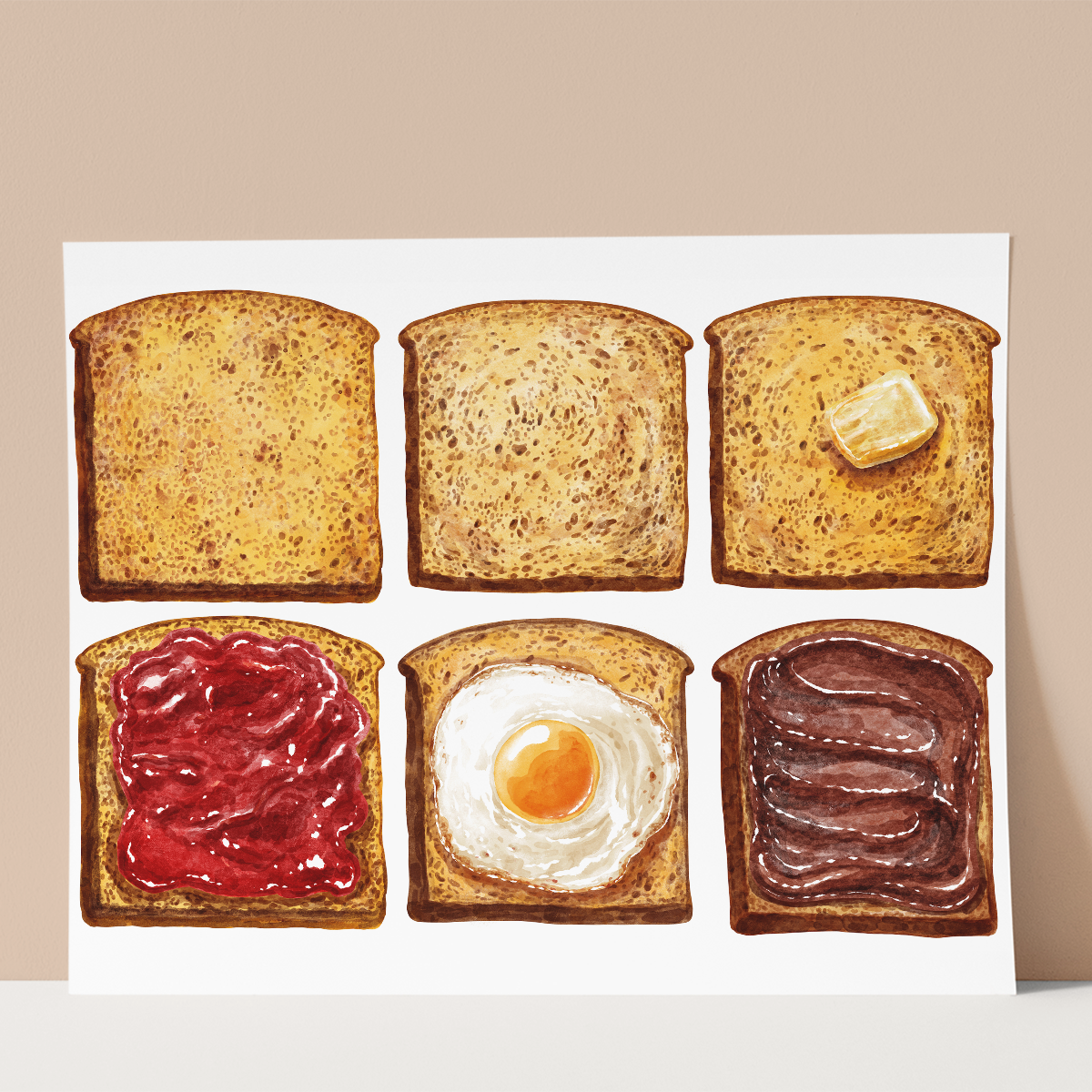 Breakfast Toast Wall print