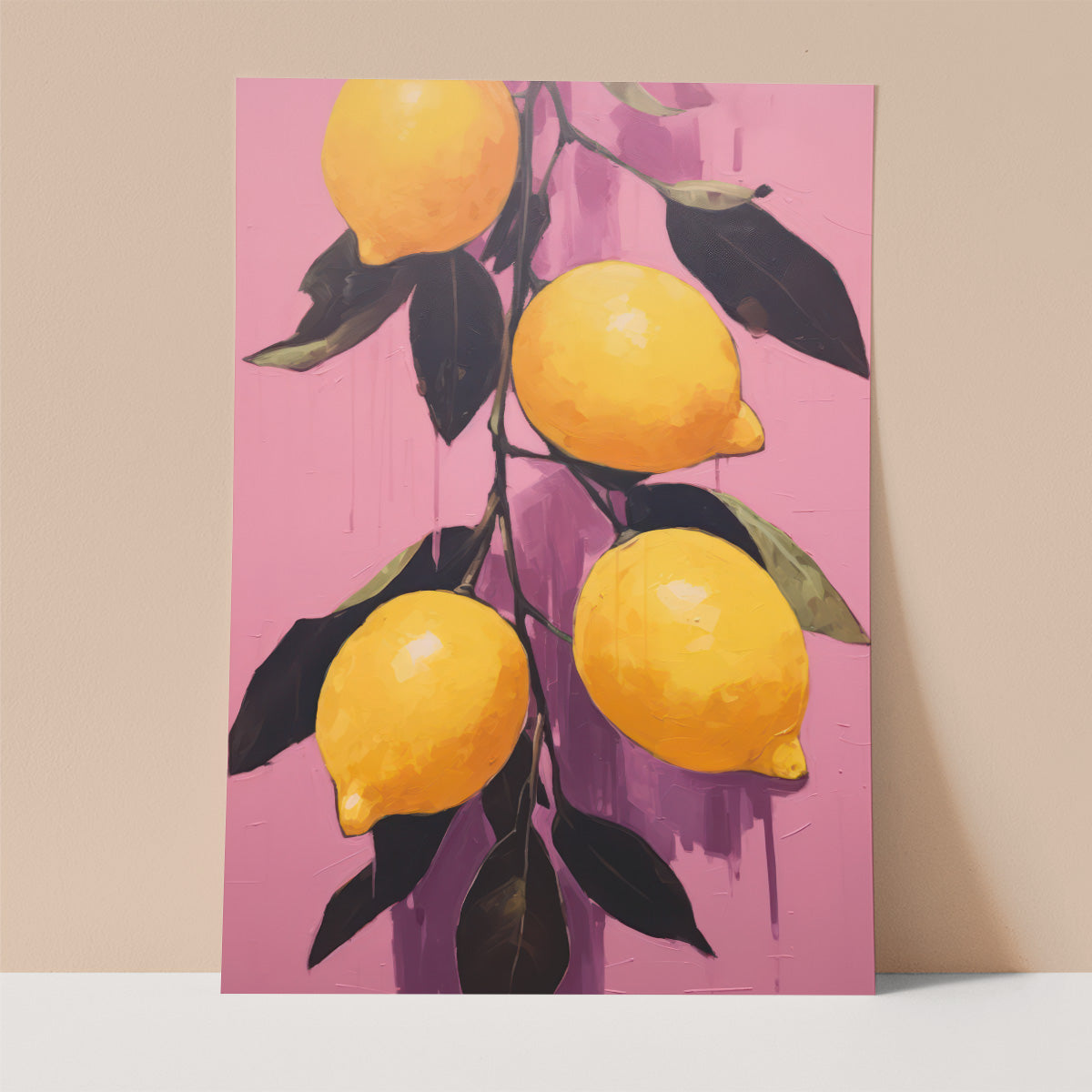 Pink Lemon Poster Wall print