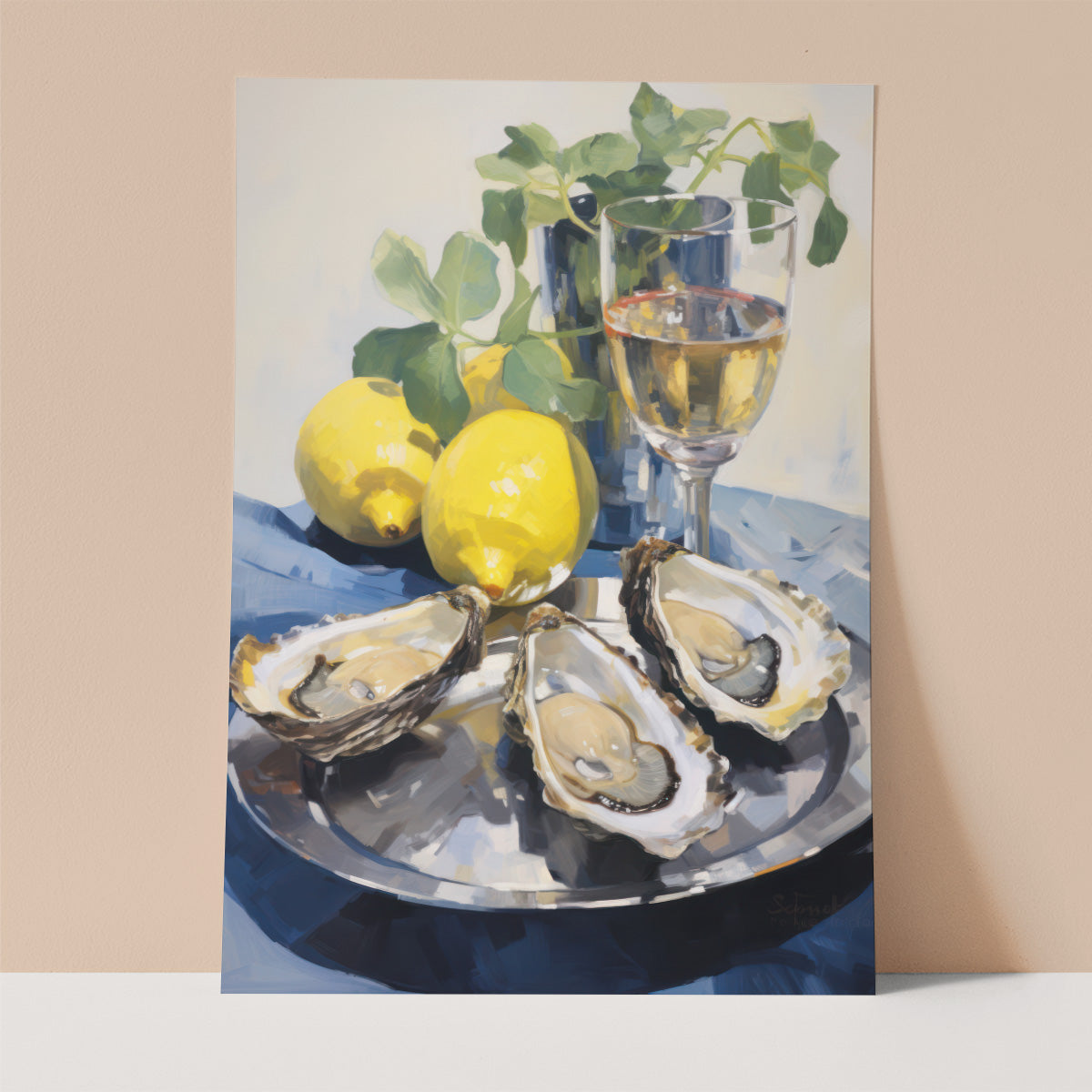 Oyster and Lemon Wall print