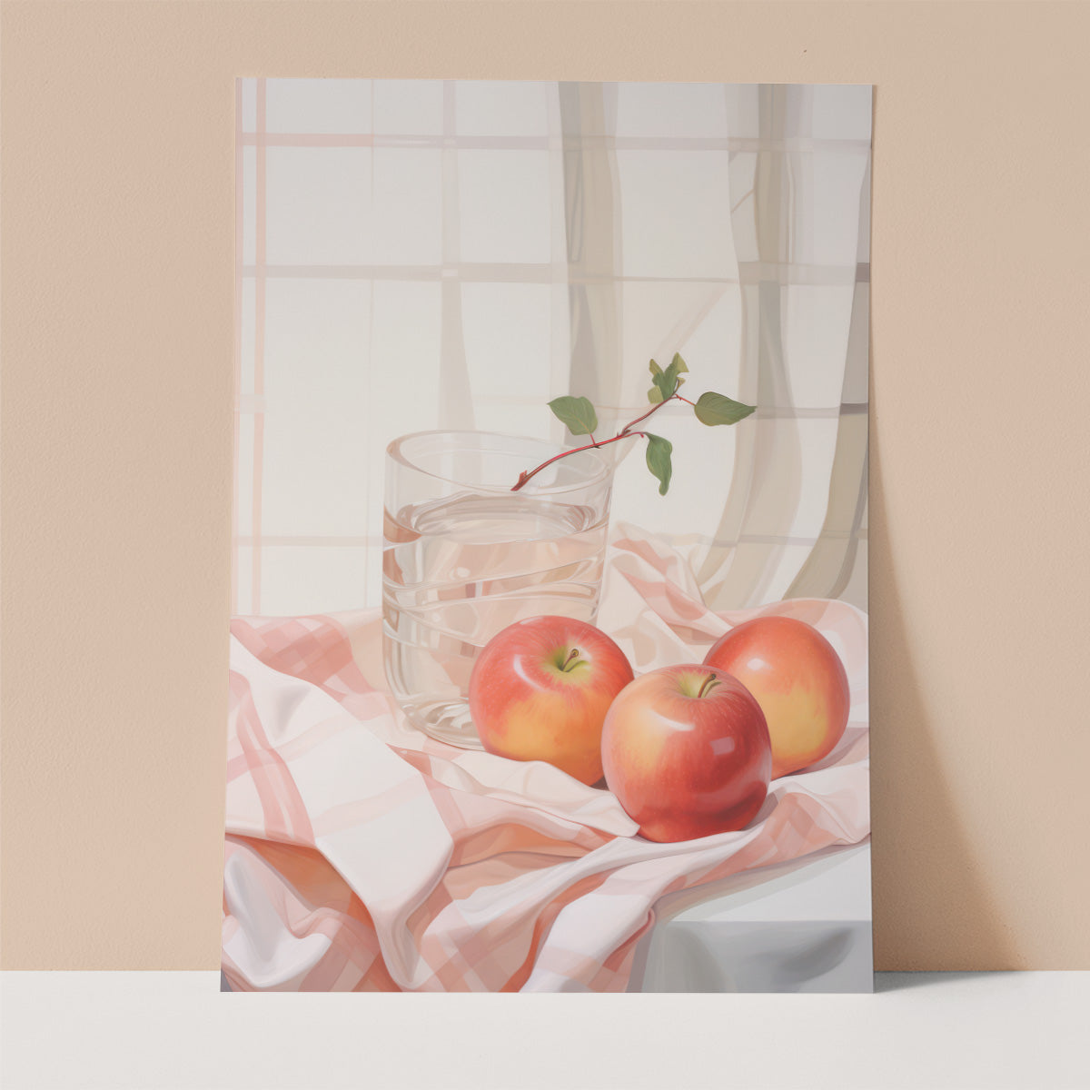 Apples and water Wall print