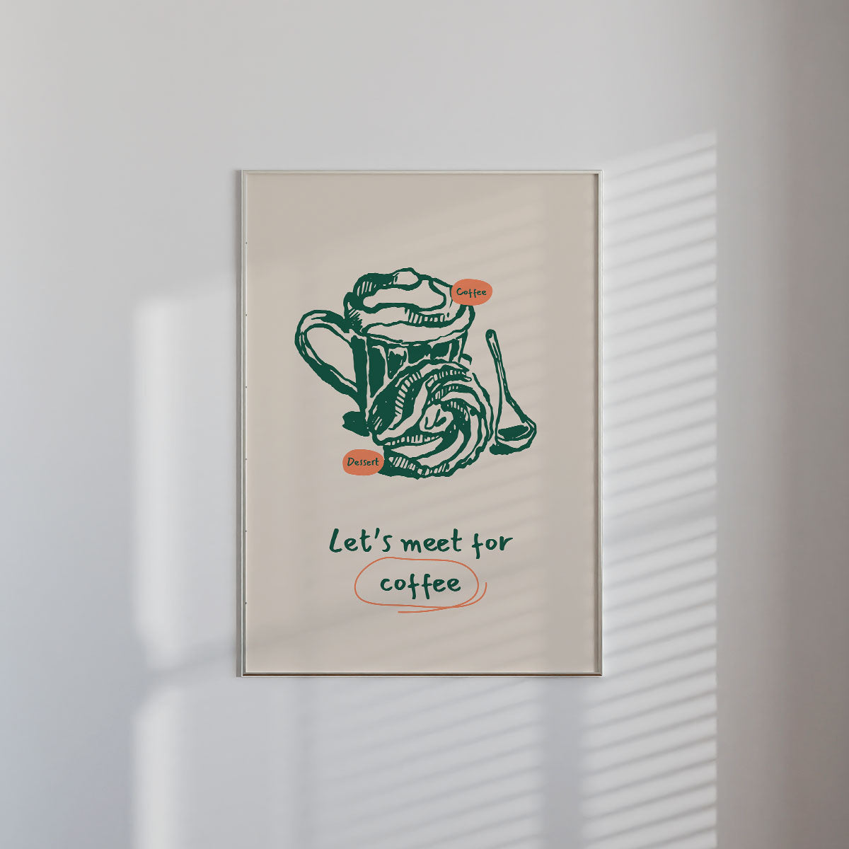 Let's meet for Coffee Wall Print