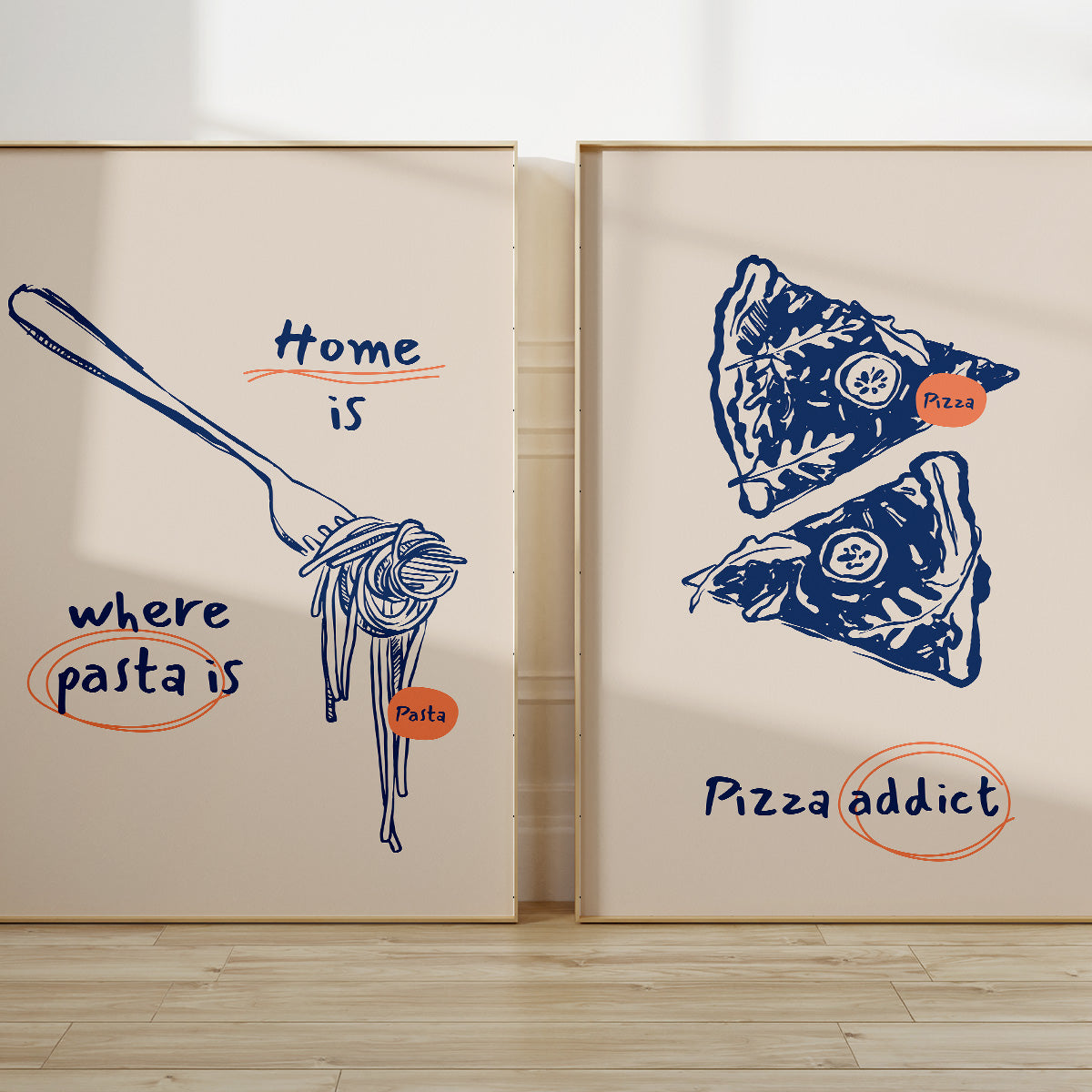 Home is where pasta is Wall Print