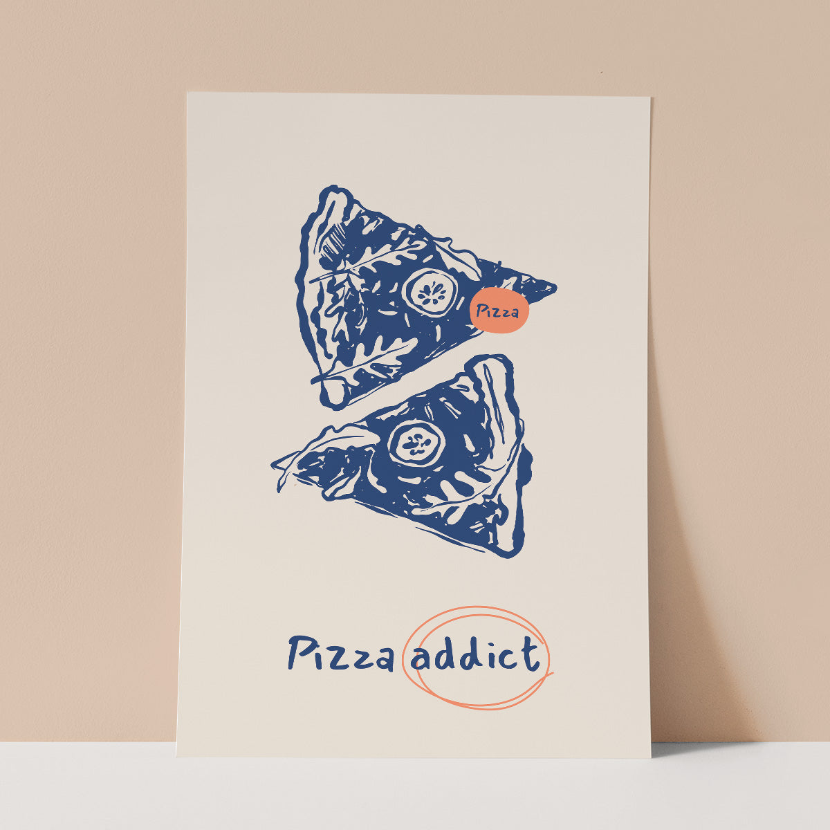 Pizza Addict Wall Print