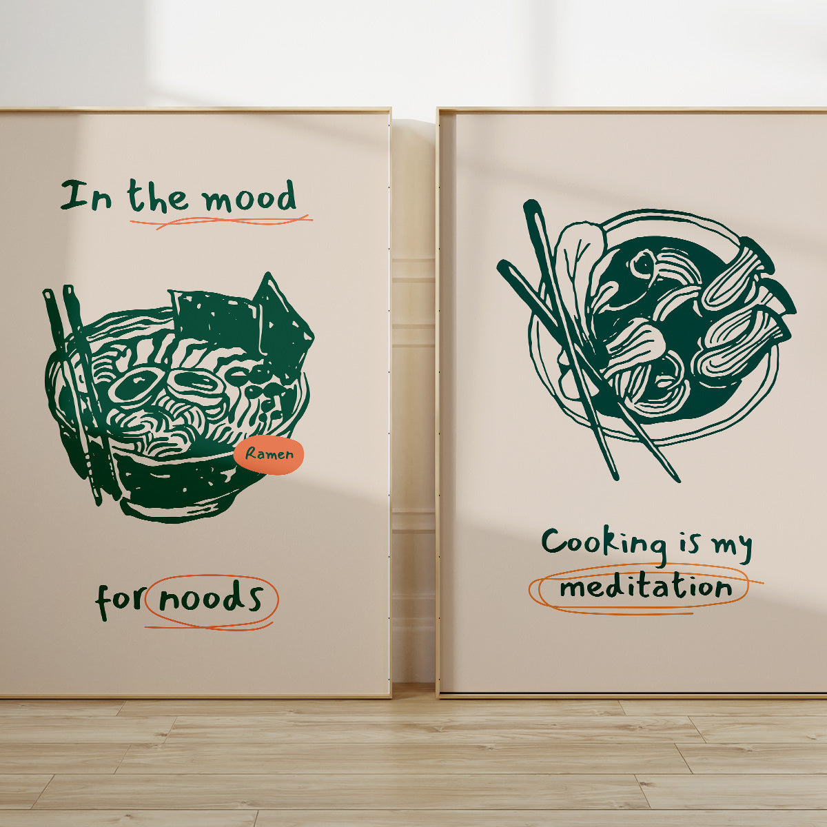 In the mood for noods Wall Print
