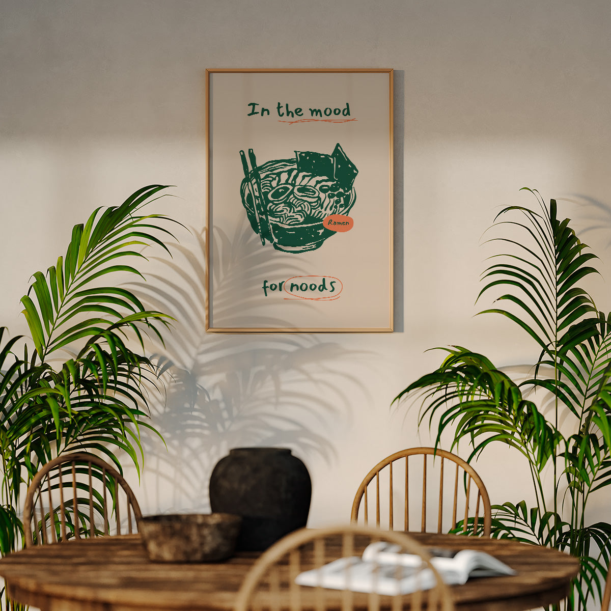 In the mood for noods Wall Print
