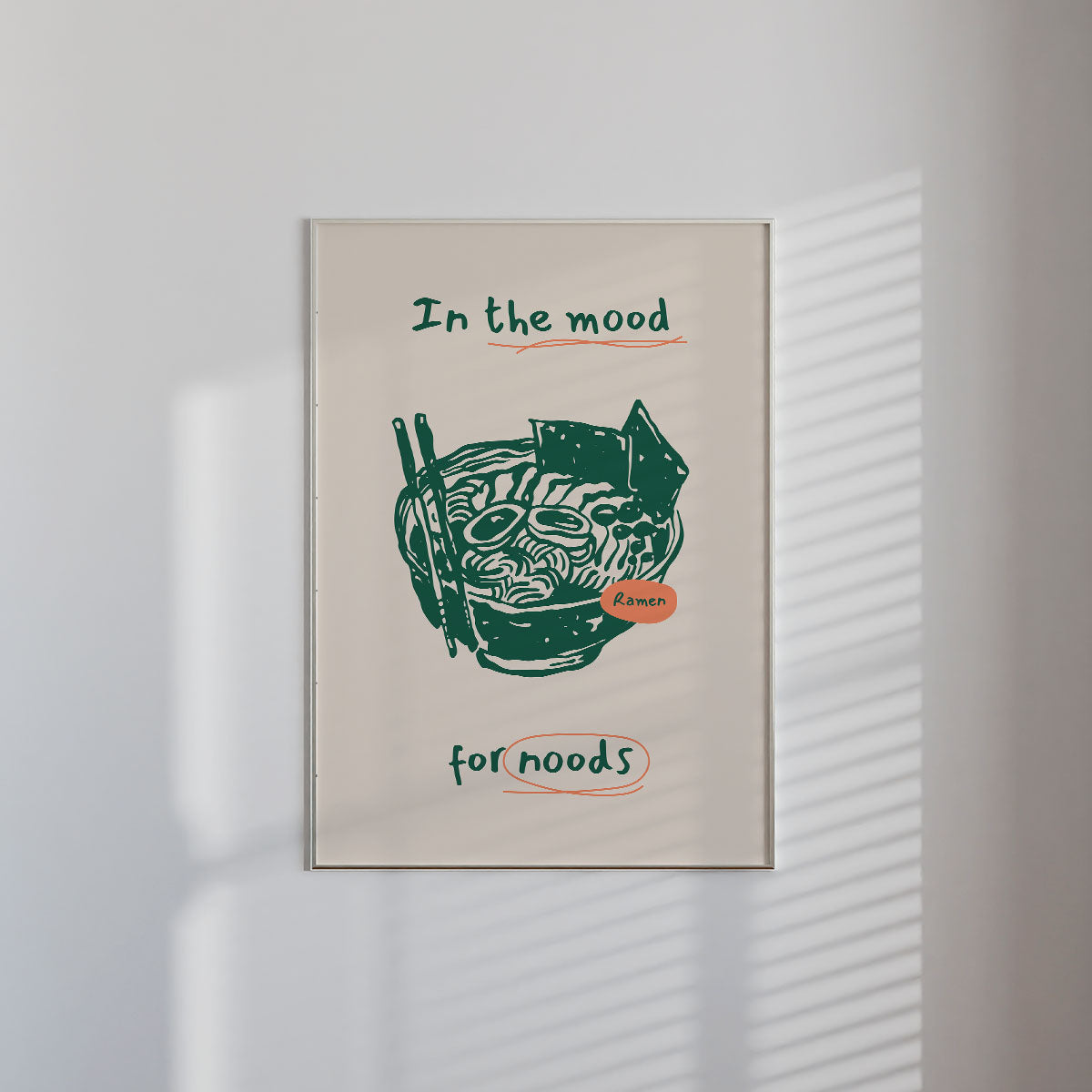 In the mood for noods Wall Print