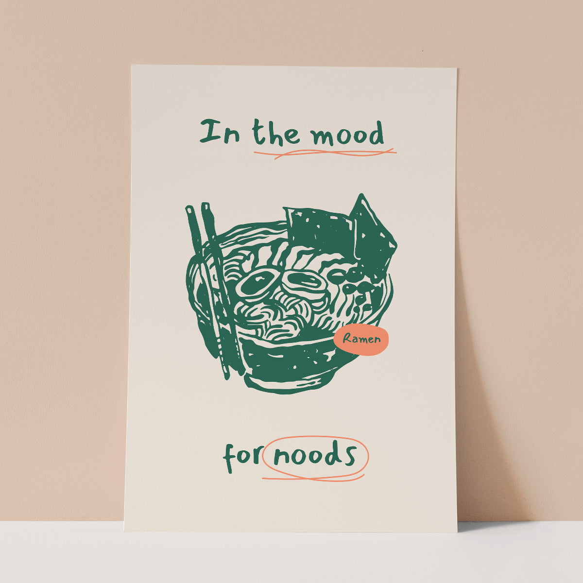 In the mood for noods Wall Print