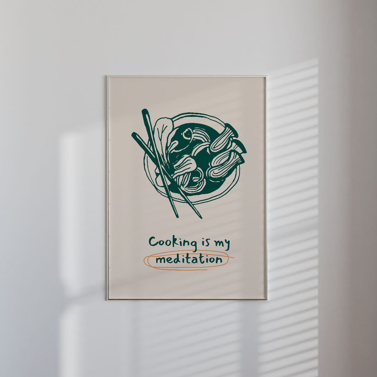 Cooking is my meditation Wall Print
