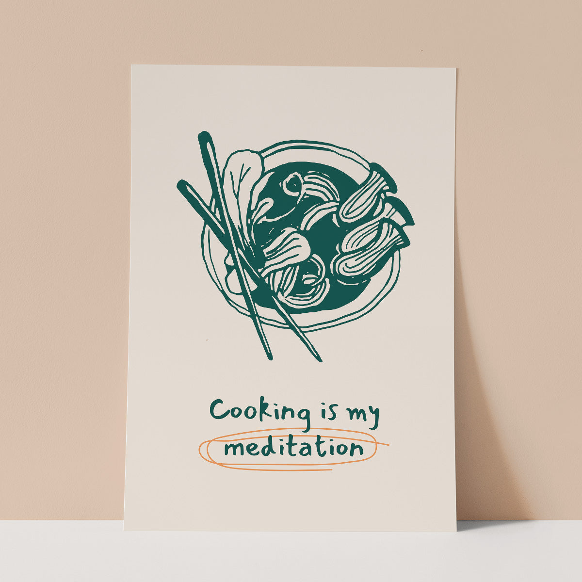 Cooking is my meditation Wall Print