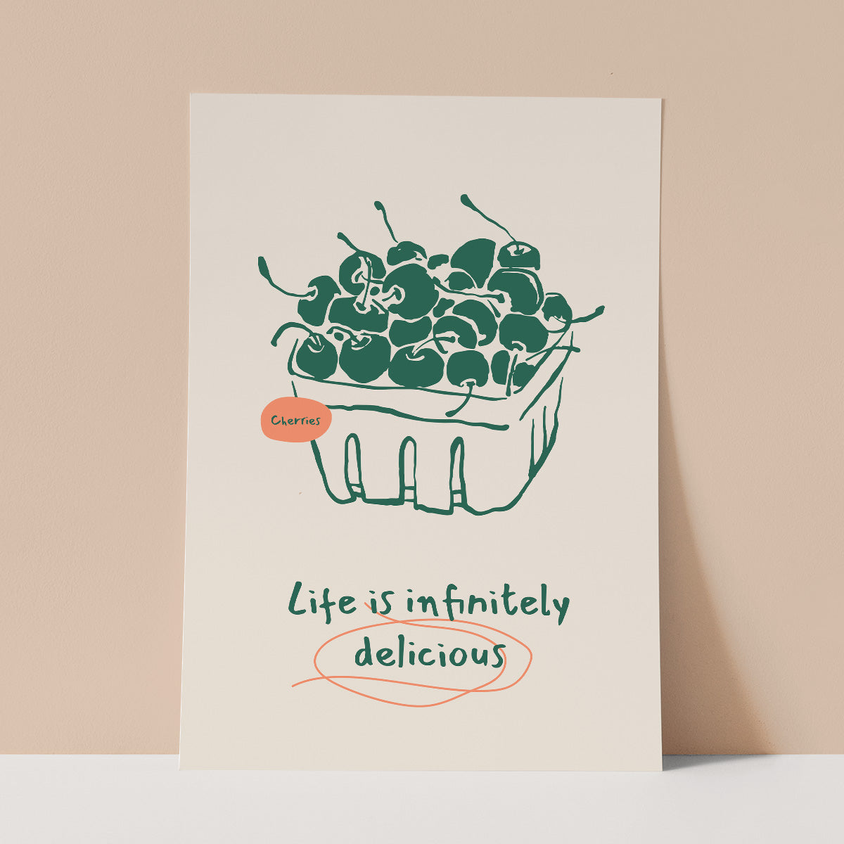 Life is infinitely delicious Wall Print
