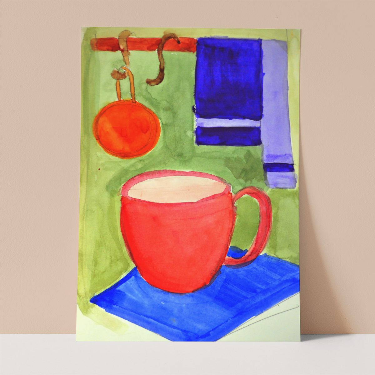 Watercolour Cup Wall print