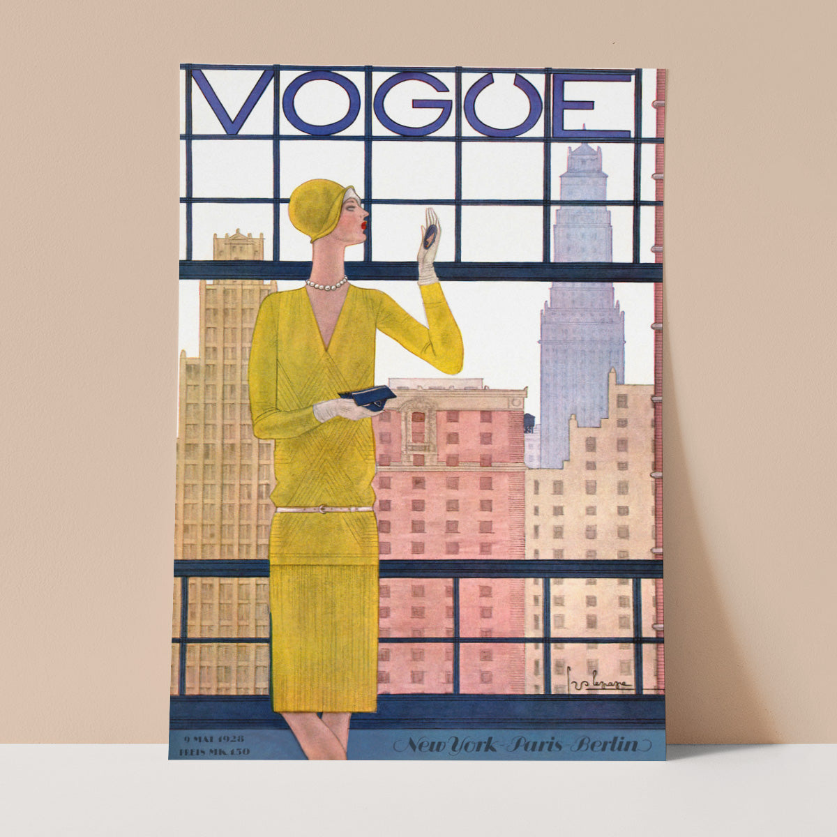 Vintage Vogue Cover 1928 Wall print