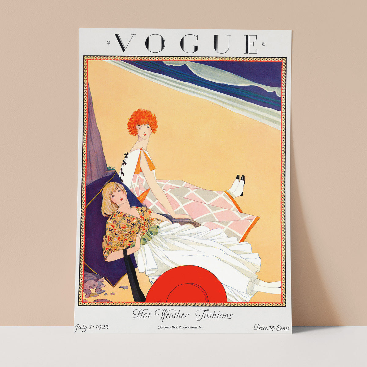 Vintage Vogue Cover 1923 Wall print