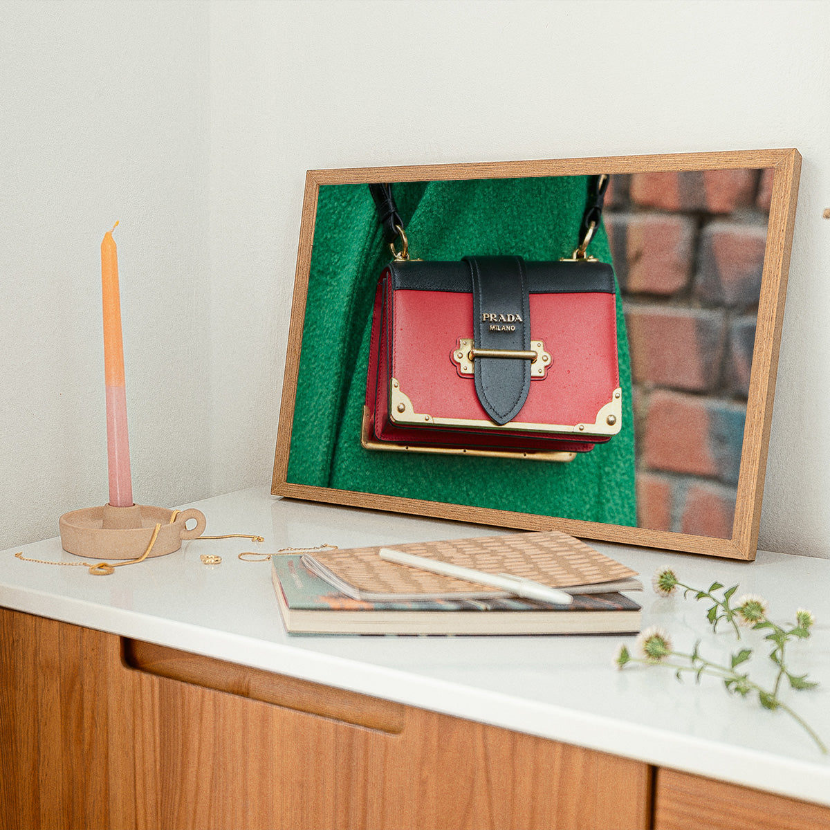 Red Prada bag Wall print