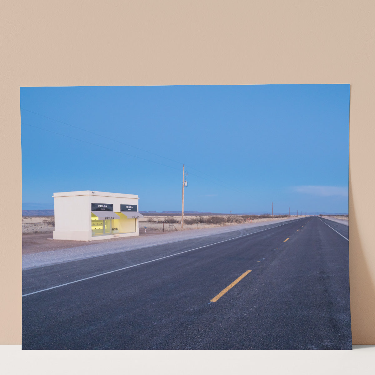 Prada Marfa at Dawn Wall print