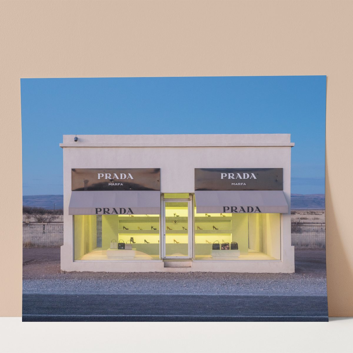 Prada Marfa Night Wall print