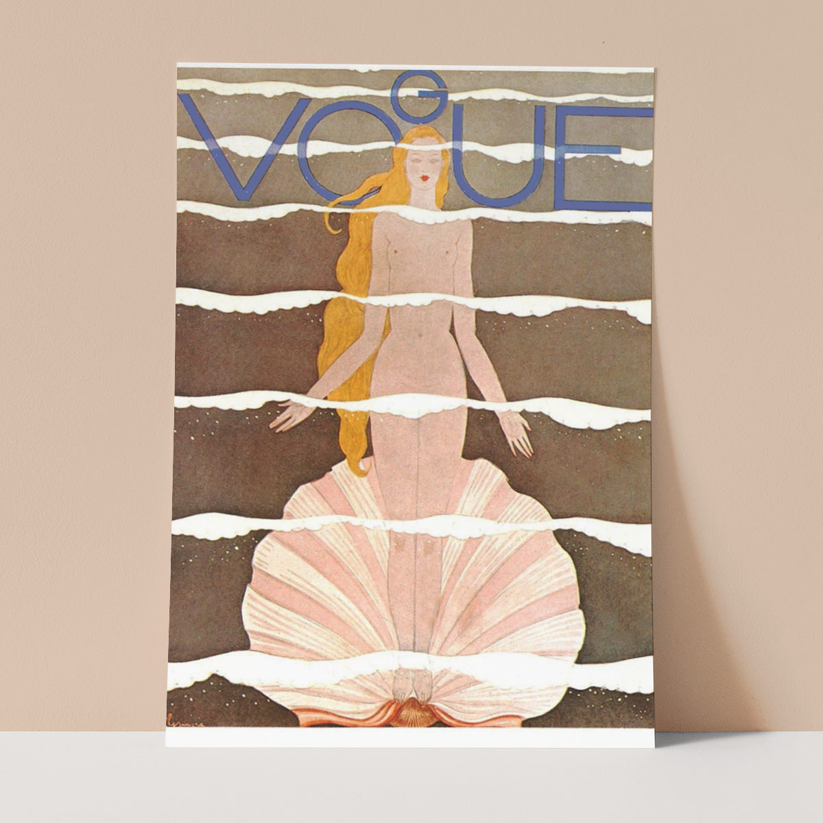 Vogue Woman and sea Wall print