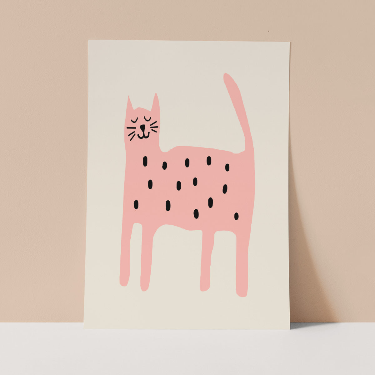 Pink Cat Wall print