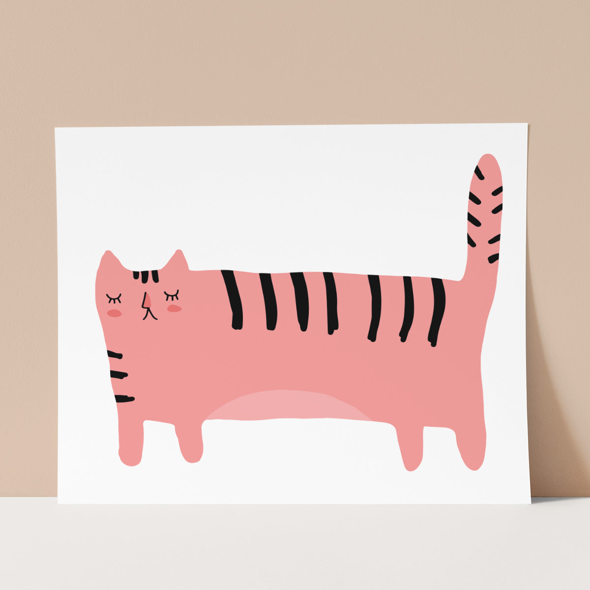 Sleepy Cat Wall print