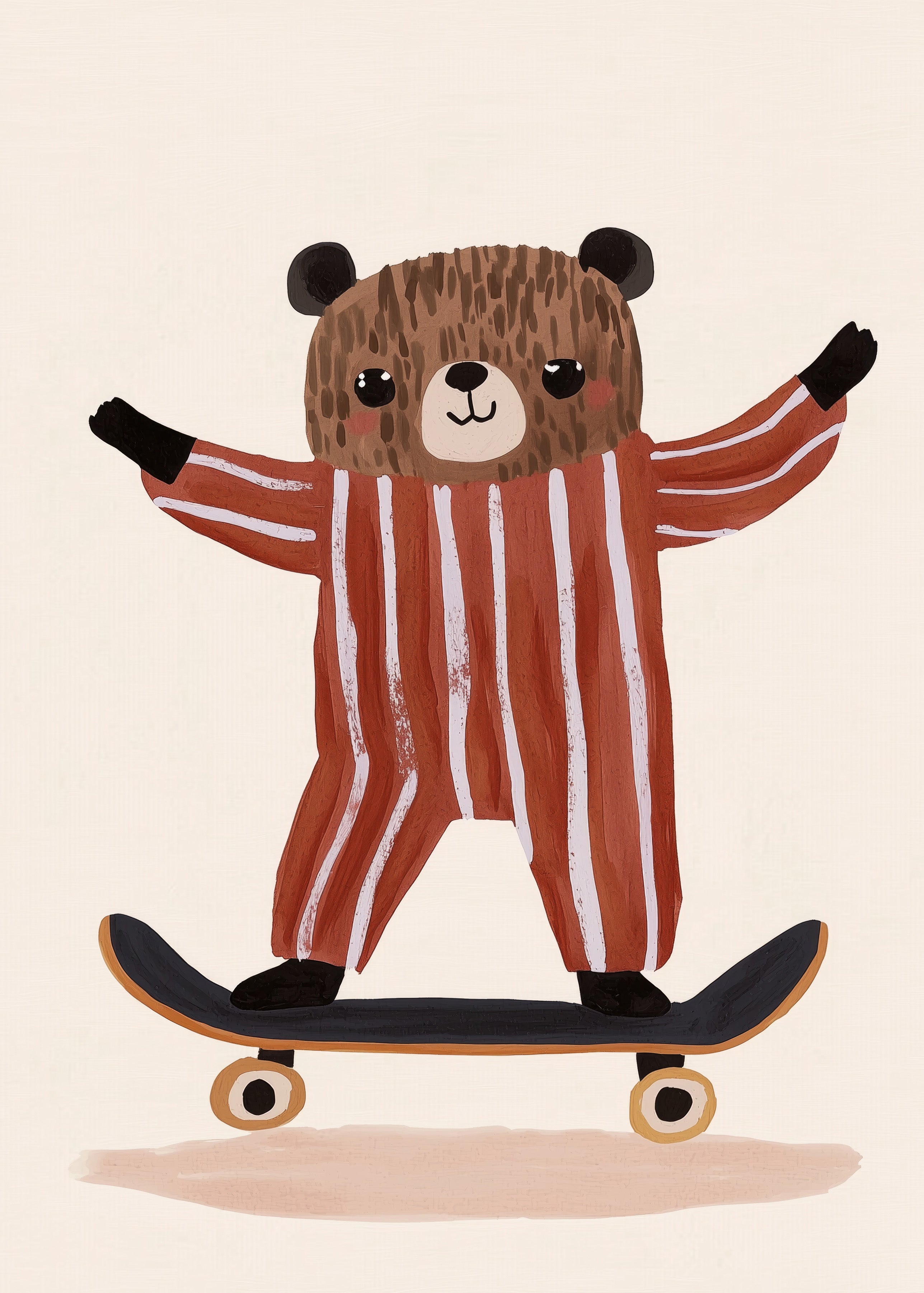 Skater Bear Wall print