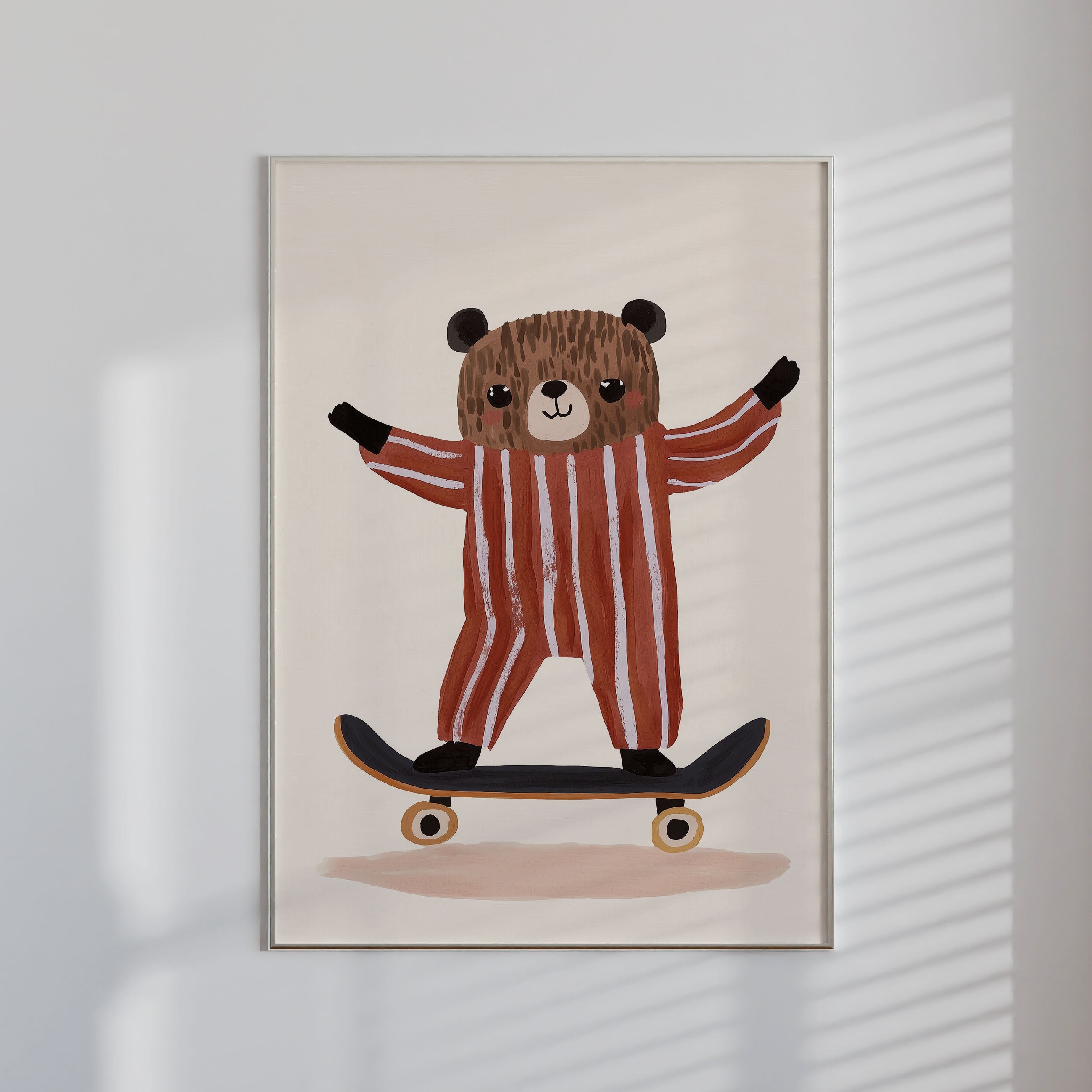 Skater Bear Wall print