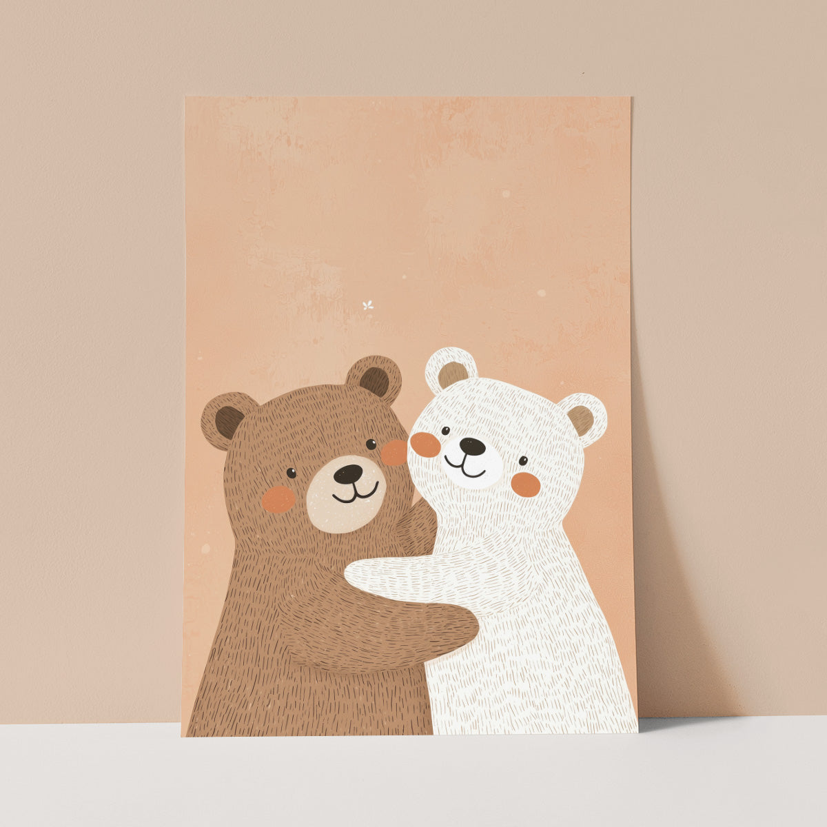 Hugging Bears Wall print