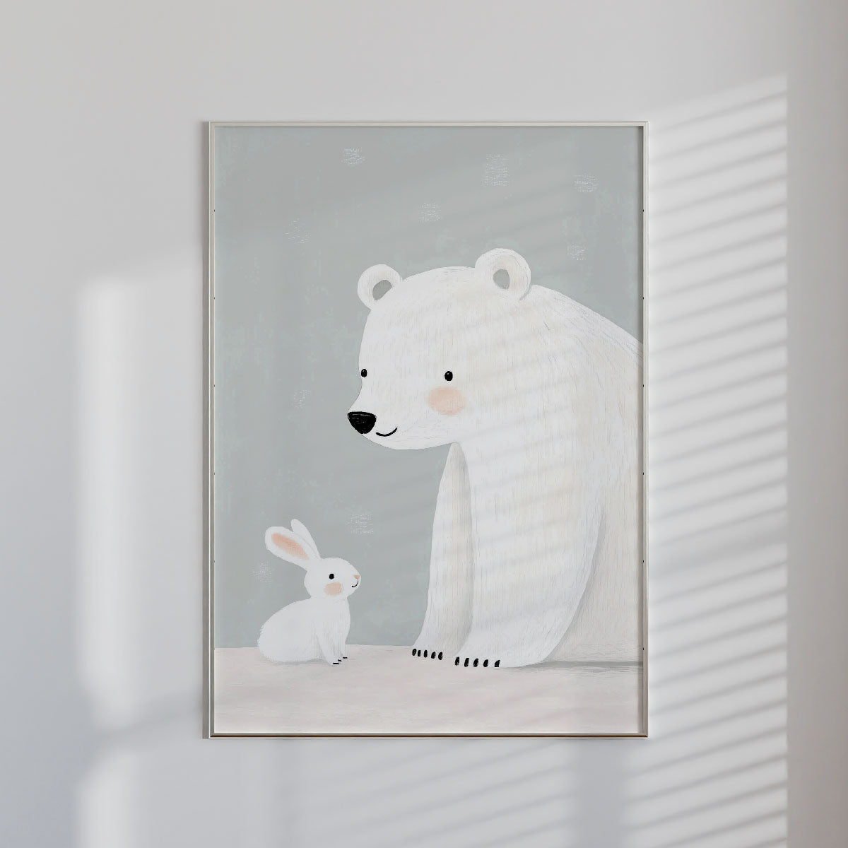 Bear and Bunny Wall print