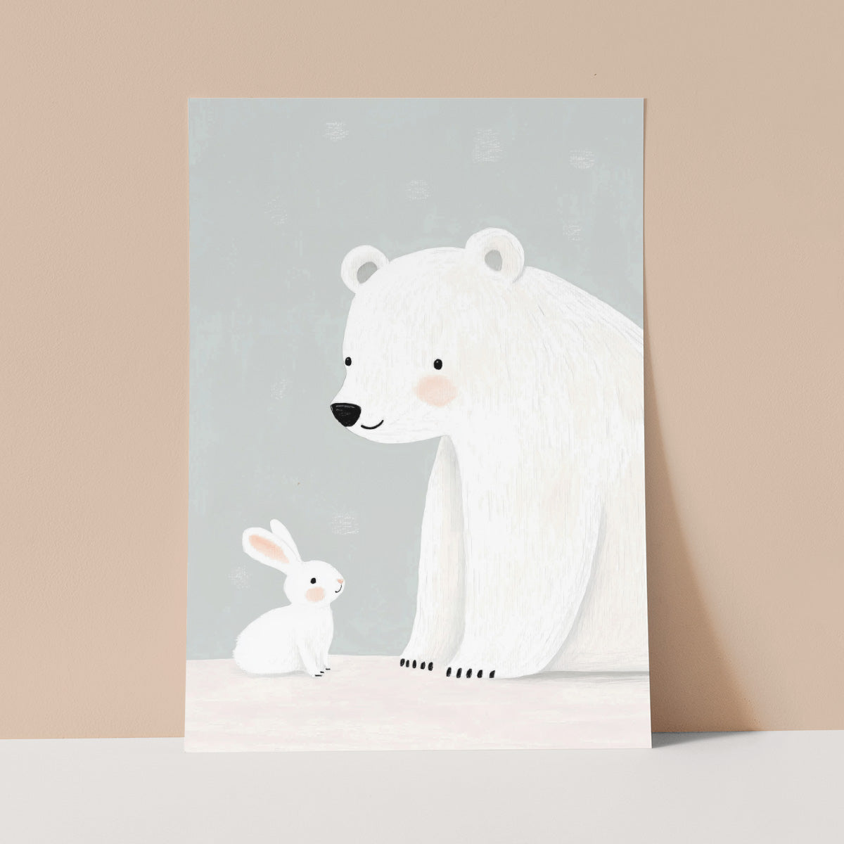 Bear and Bunny Wall print