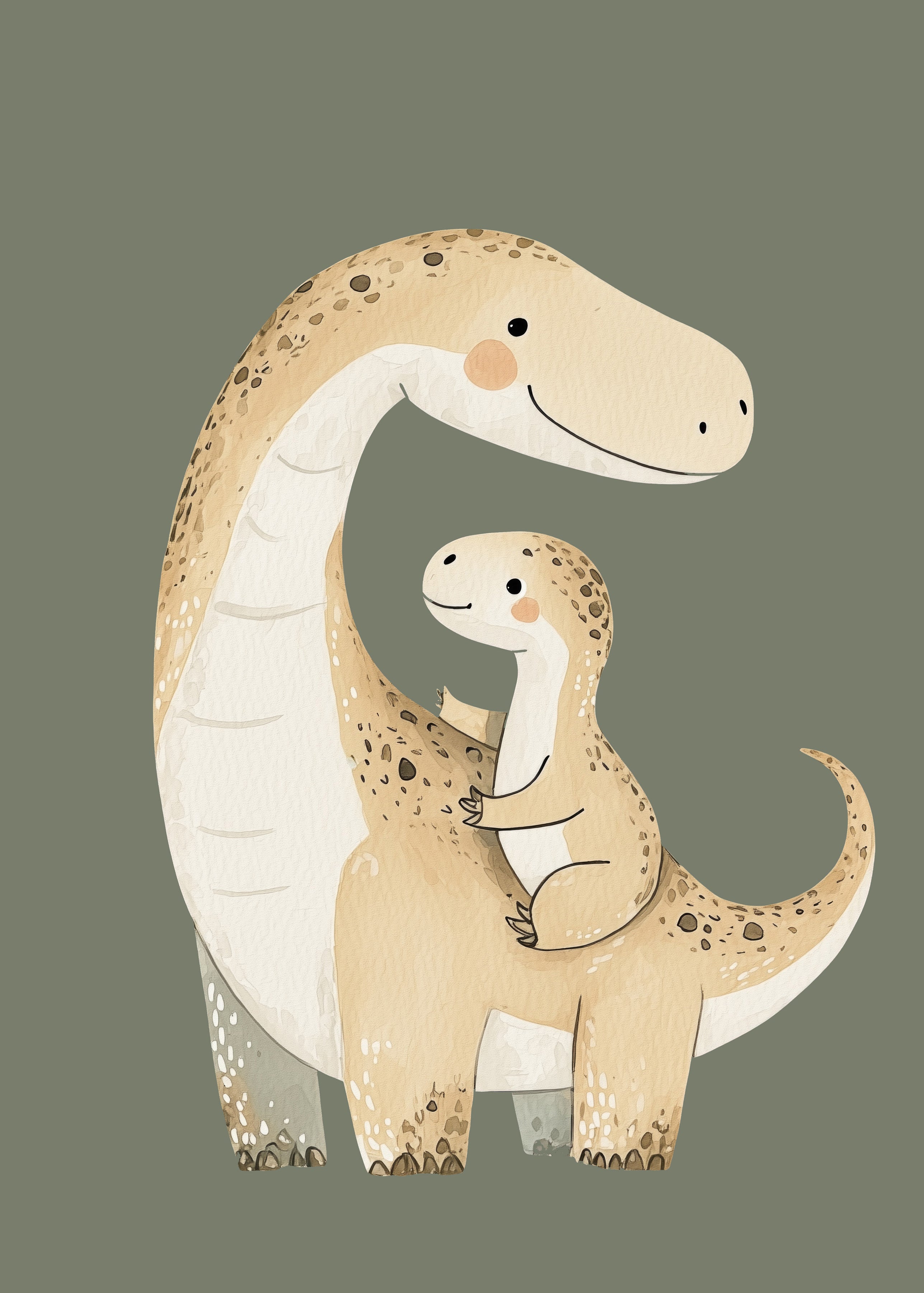 Dino Dad & Son Wall print