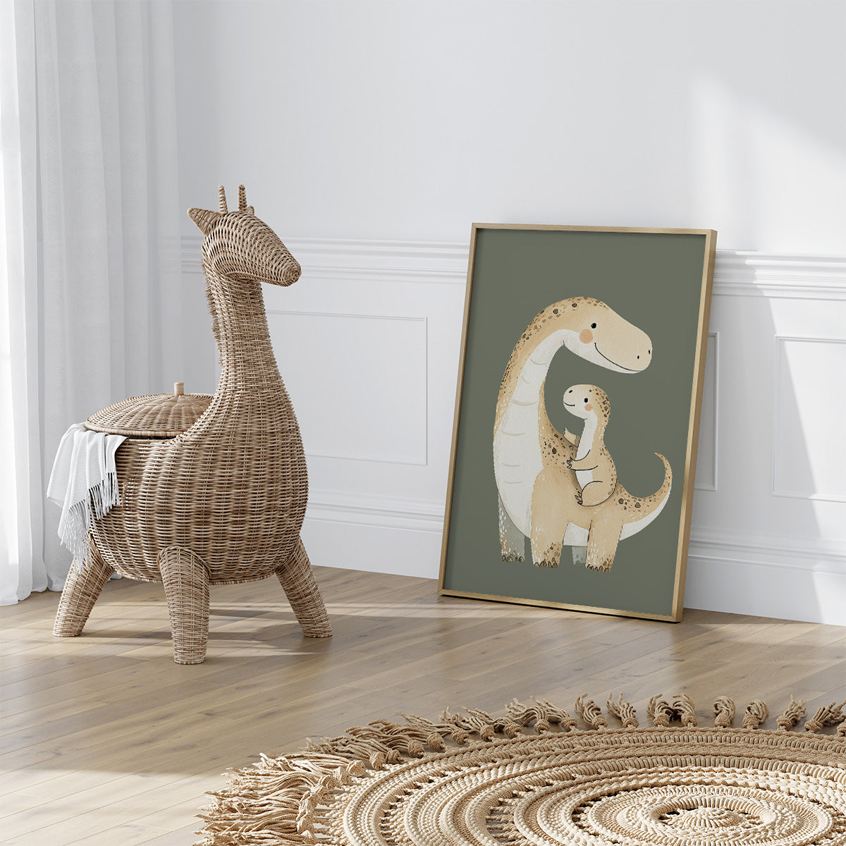 Dino Dad & Son Wall print