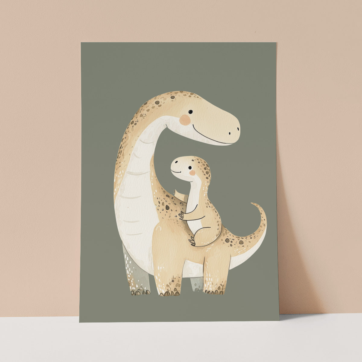 Dino Dad & Son Wall print
