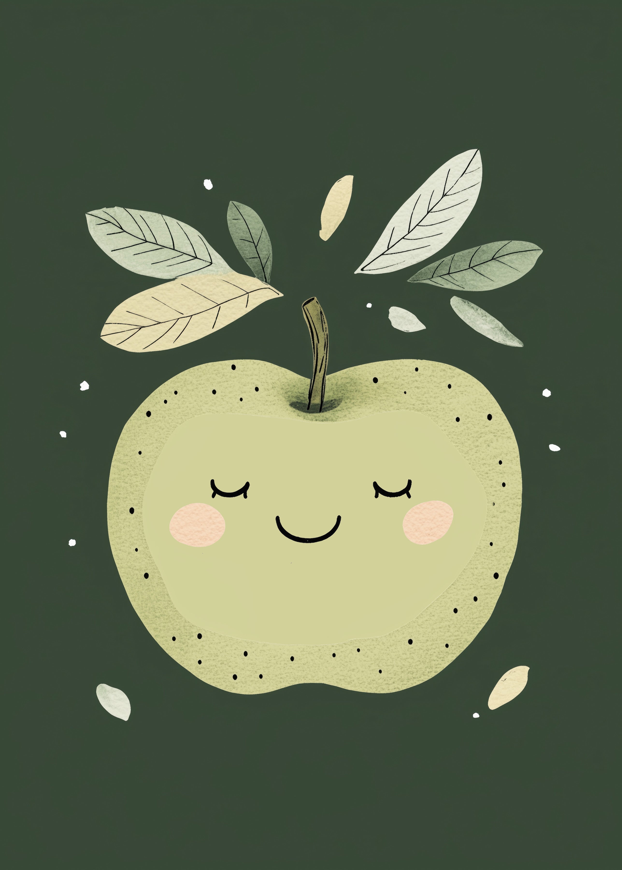 Green Apple Wall print