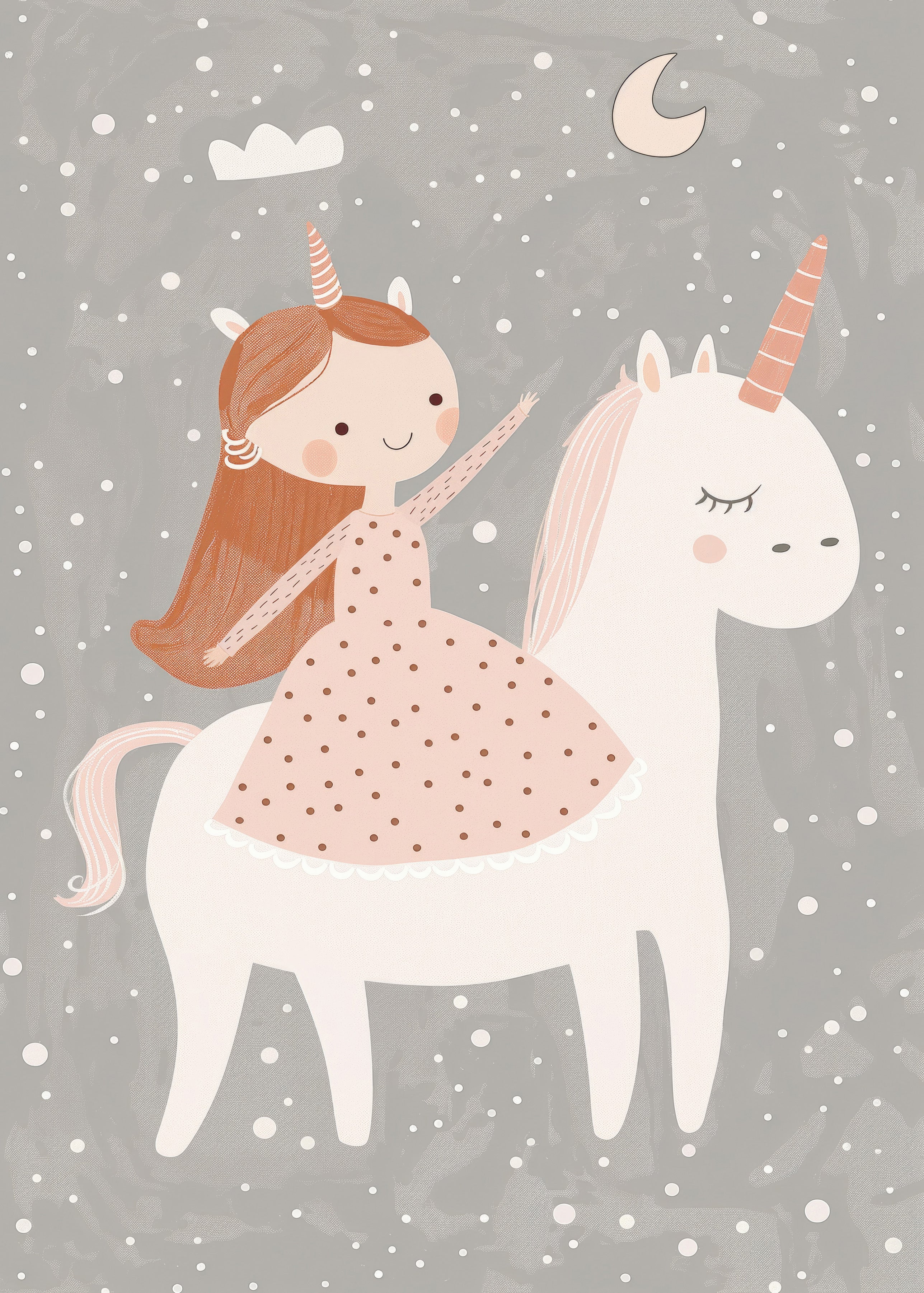 Princess & Unicorn Wall print
