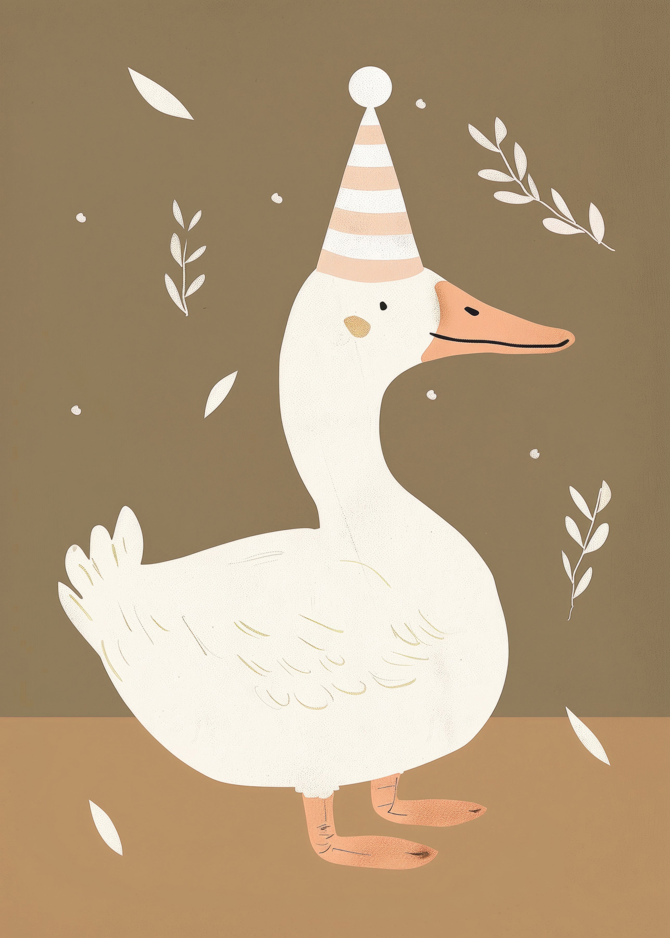 Birthday Duck Wall print