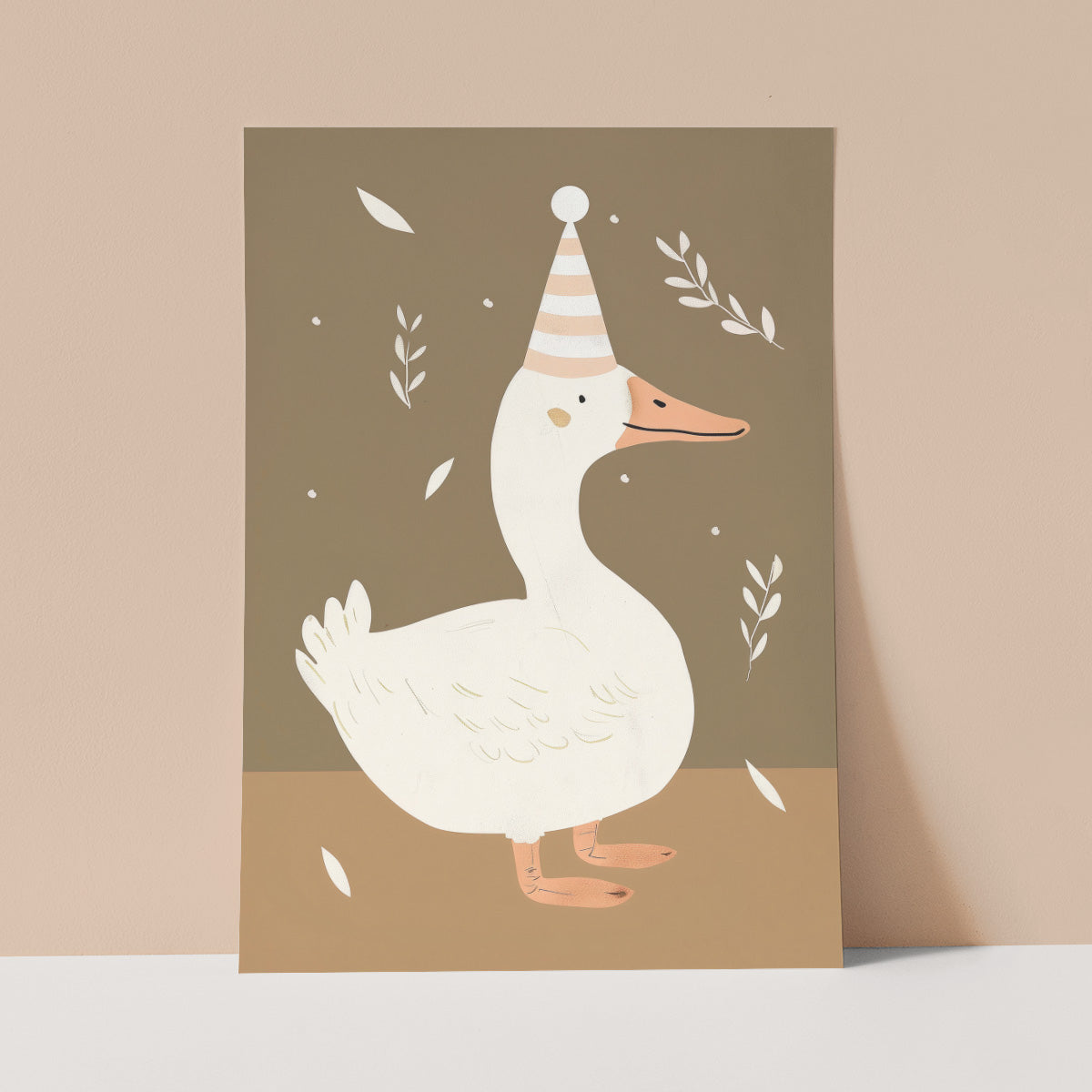Birthday Duck Wall print