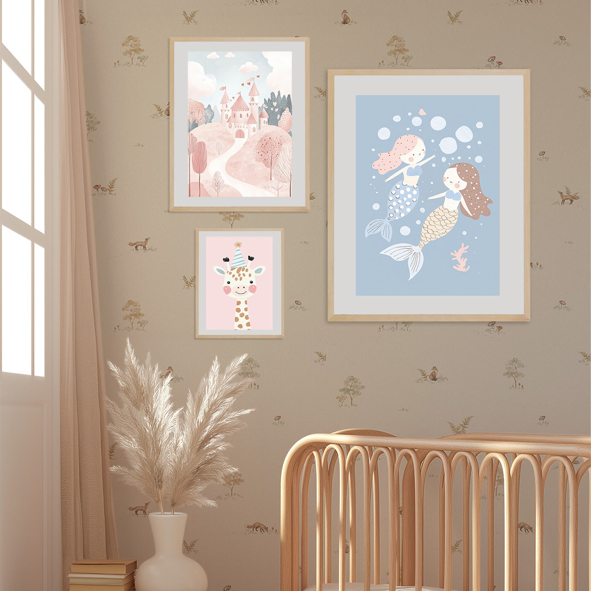 Birthday Giraffe Wall print