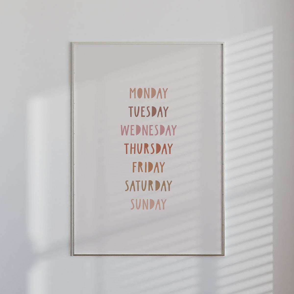 Days of the Week Wall print