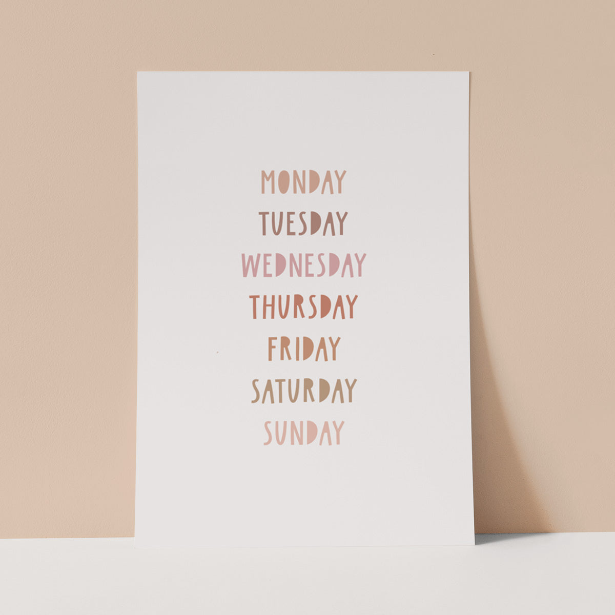 Days of the Week Wall print