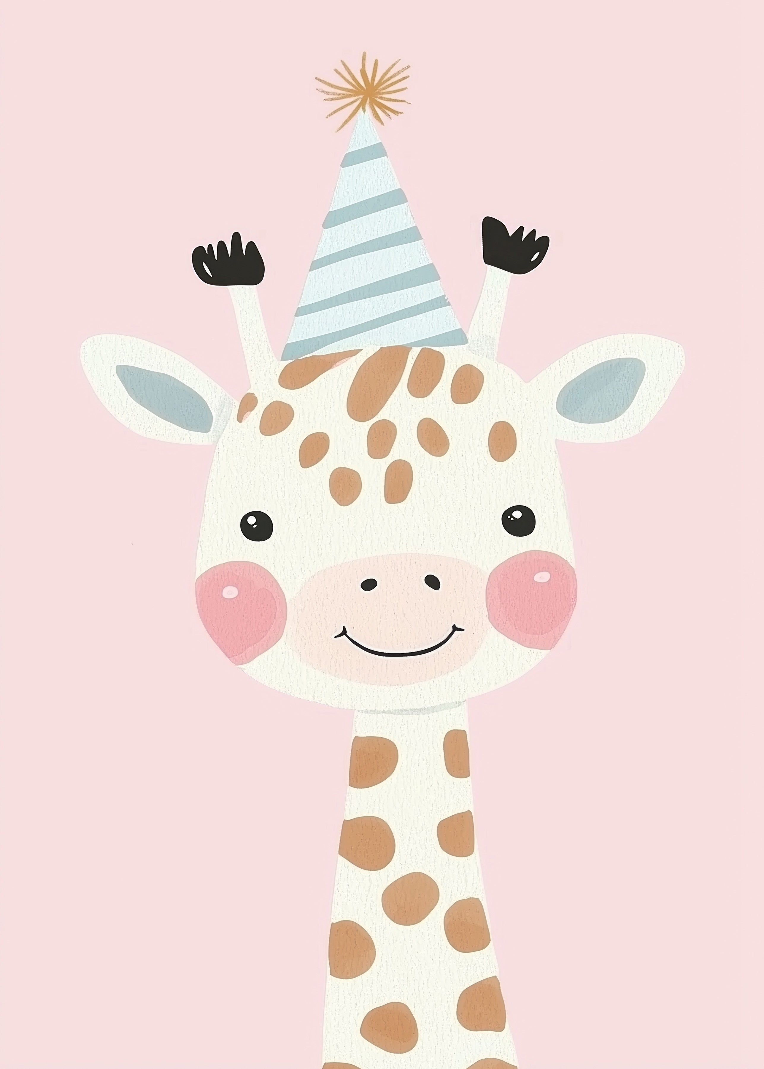 Birthday Giraffe Wall print