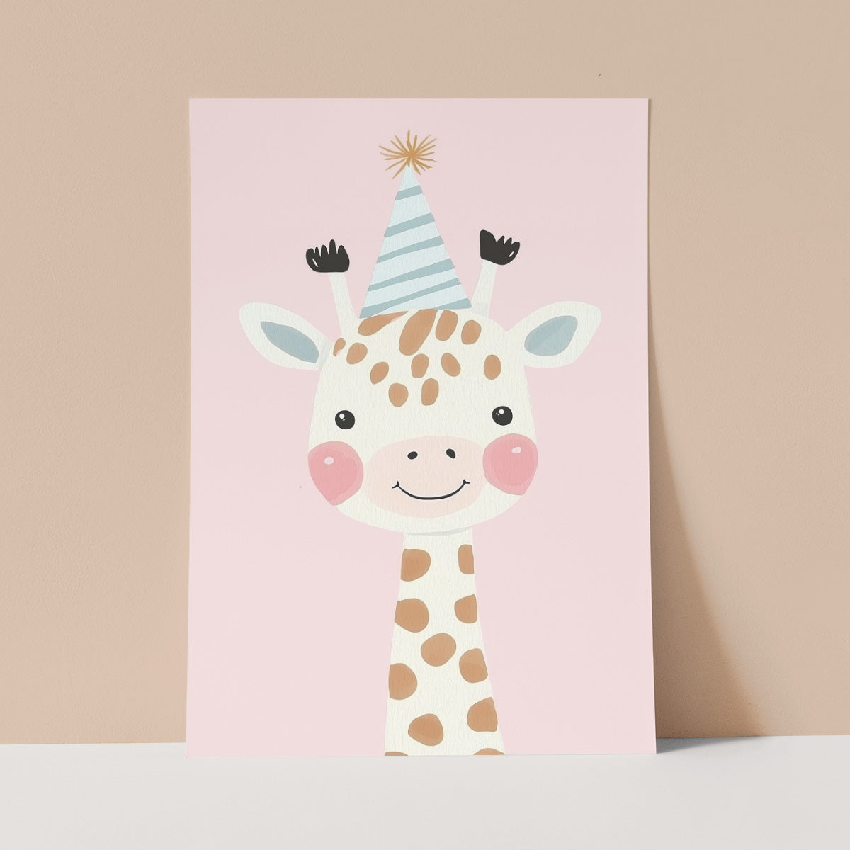 Birthday Giraffe Wall print