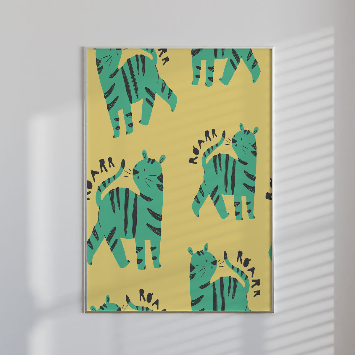 Yellow Tiger Wall Print