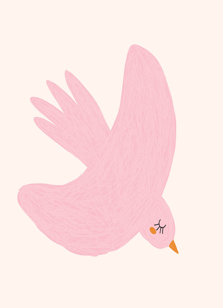 Pink Bird Wall print